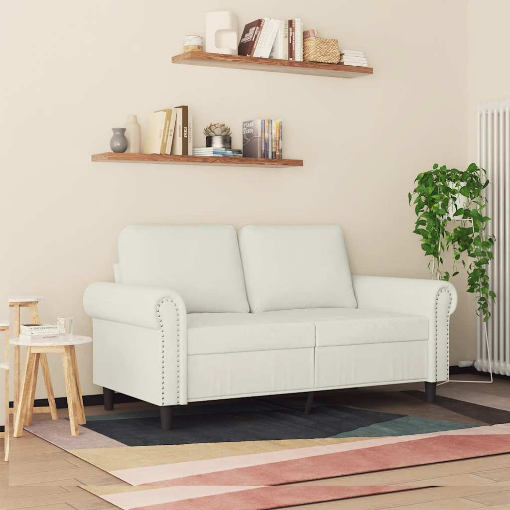 Thumbnail - vidaXL 2-Sitzer-Sofa Creme 120 cm Samt
