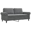 vidaXL 2-kohaline diivan, tumehall, 140 cm, samet