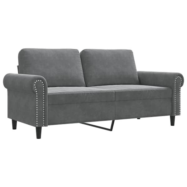 vidaXL 2-kohaline diivan, tumehall, 140 cm, samet