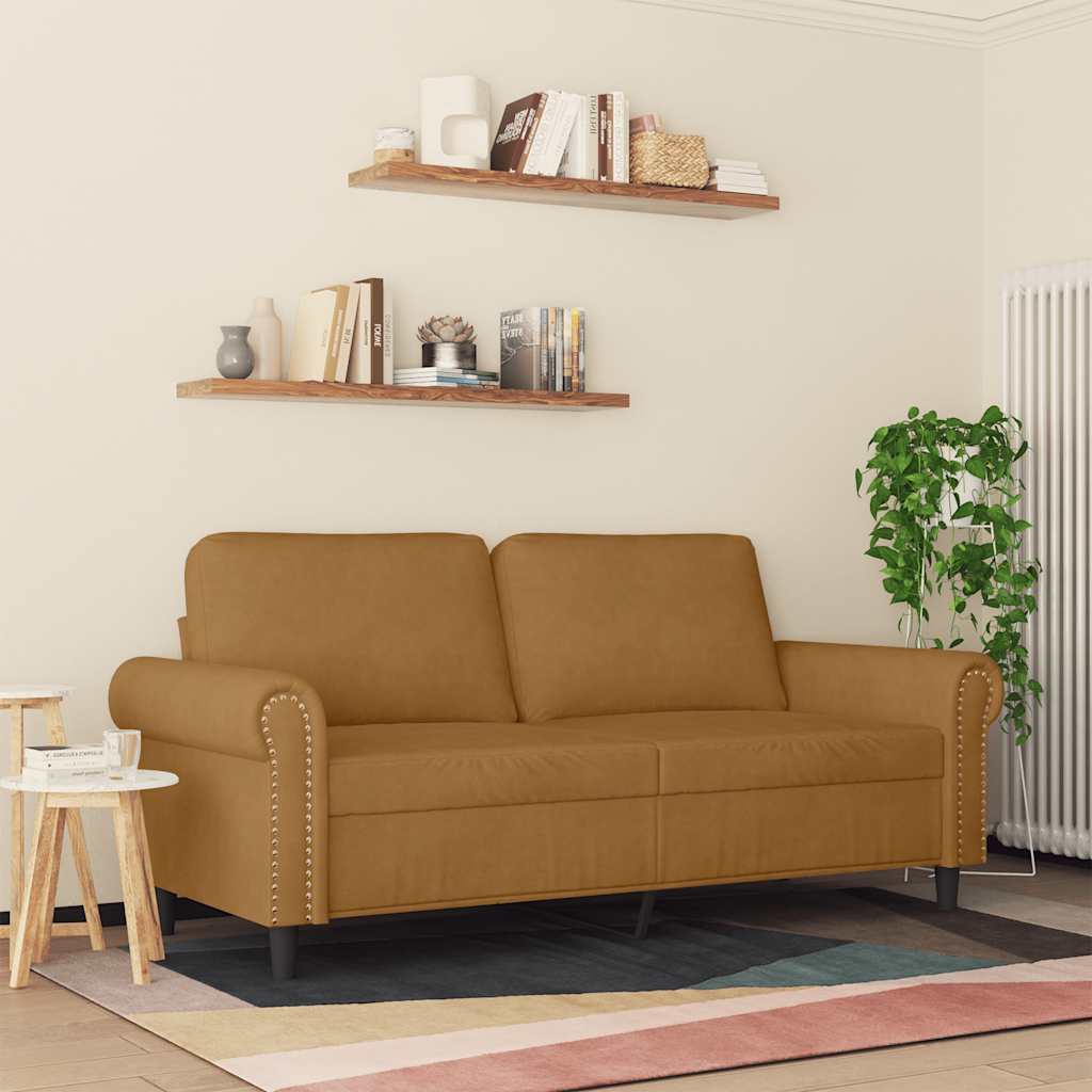 Thumbnail - vidaXL 2-Sitzer-Sofa Braun 140 cm Samt