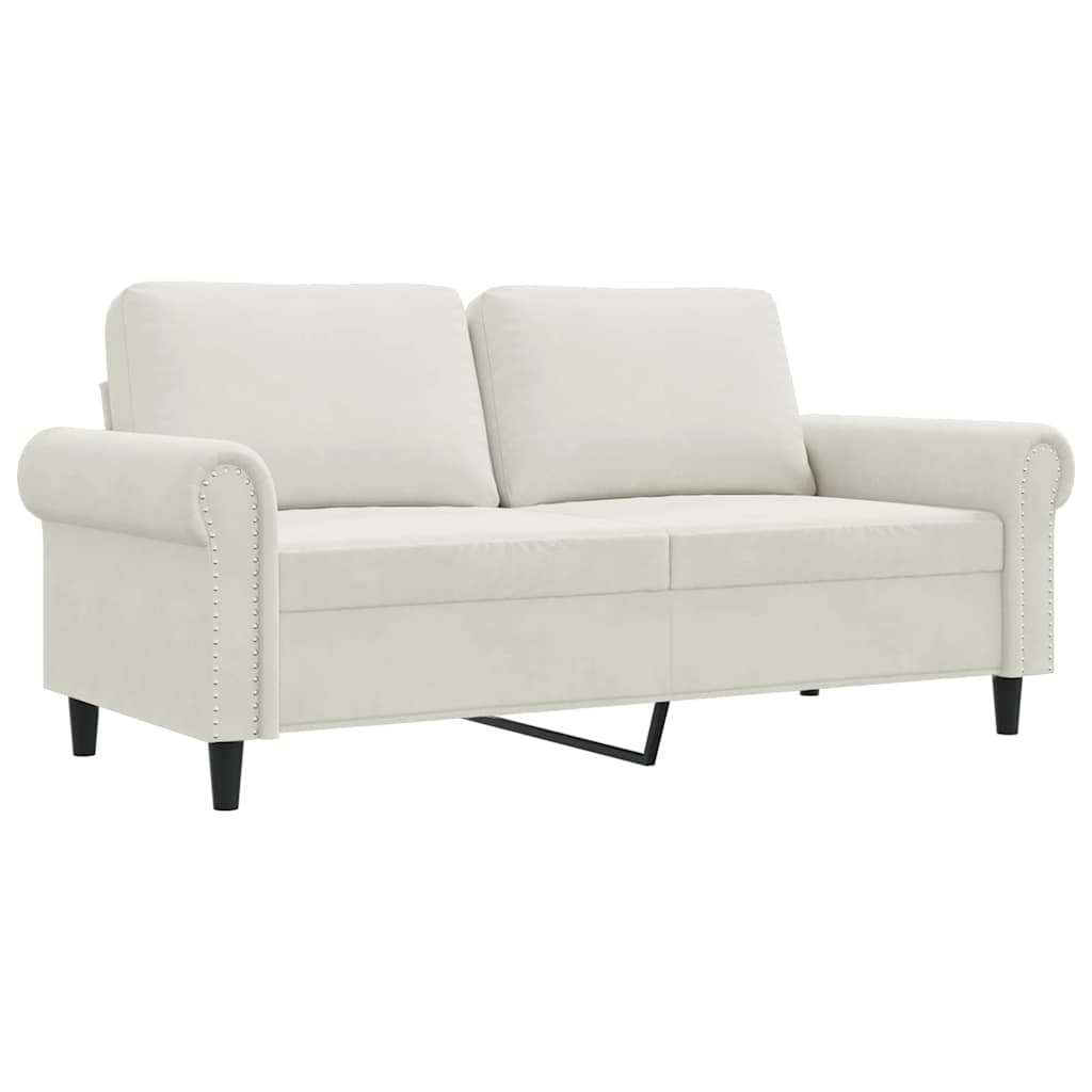 Thumbnail - vidaXL 2-Sitzer-Sofa Creme 140 cm Samt