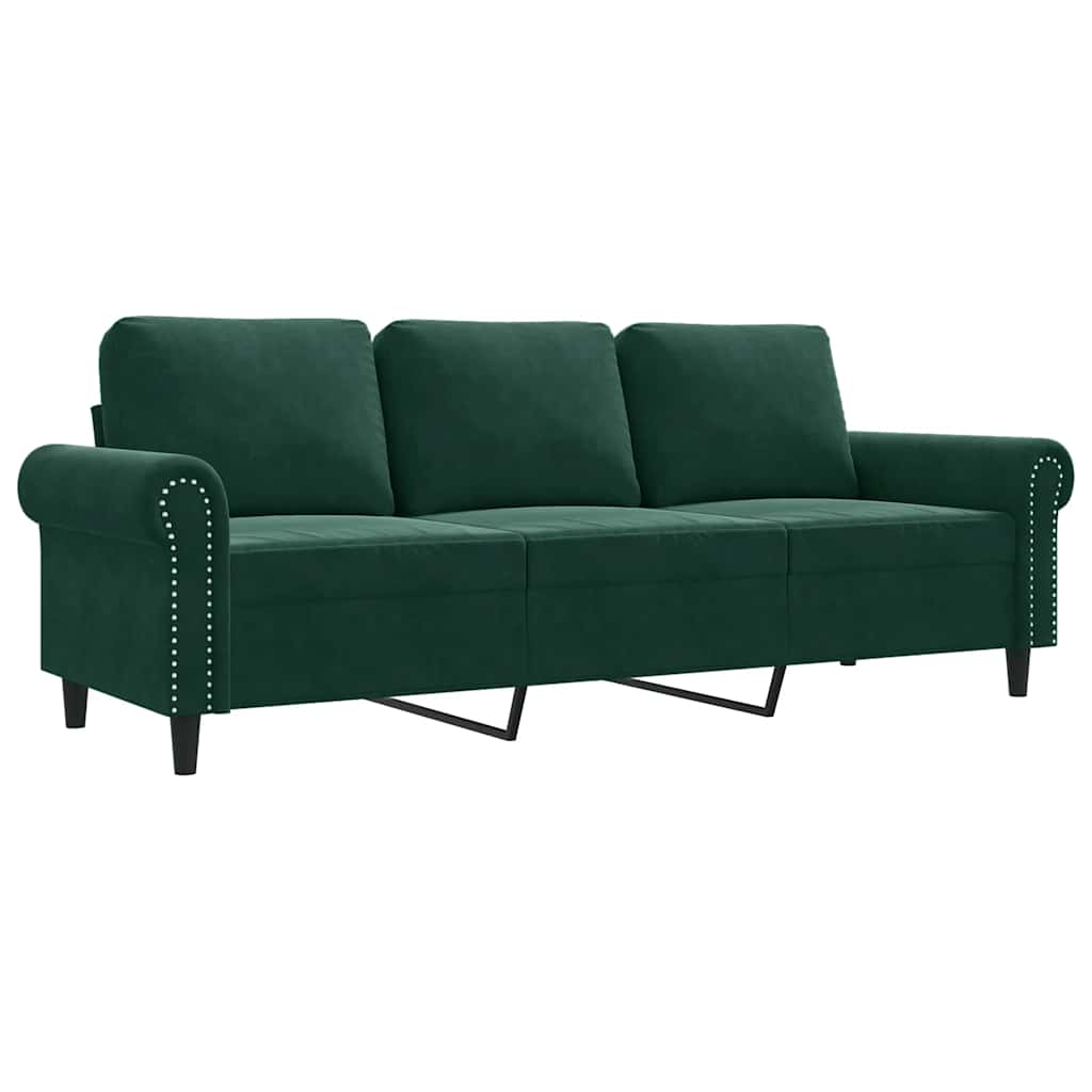 Thumbnail - vidaXL 3-Sitzer-Sofa Dunkelgrün 180 cm Samt