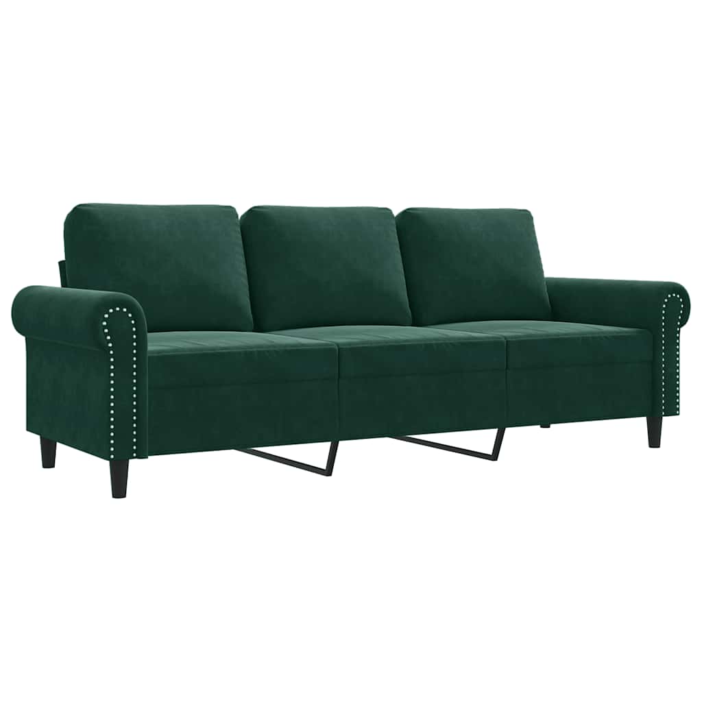 Thumbnail - vidaXL 3-Sitzer-Sofa Dunkelgrün 180 cm Samt