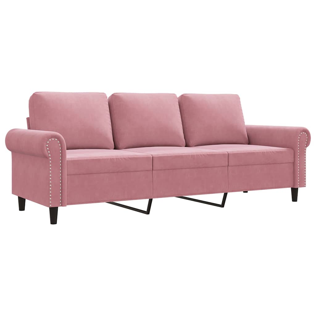 Thumbnail - vidaXL 3-Sitzer-Sofa Rosa 180 cm Samt