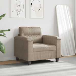 Křeslo taupe 60 cm tkanina z mikrovlákna - obrázek 3