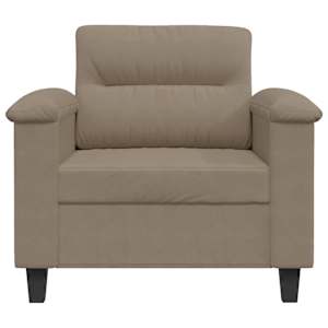 Křeslo taupe 60 cm tkanina z mikrovlákna - obrázek 4