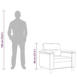 Křeslo taupe 60 cm tkanina z mikrovlákna - obrázek 10