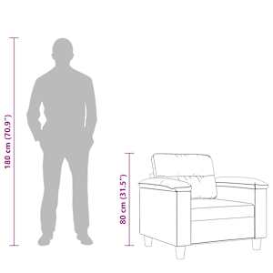 Křeslo světle šedé 60 cm tkanina z mikrovlákna - obrázek 10