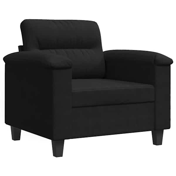 vidaXL tugitool, must, 60 cm, mikrofiiber kangas