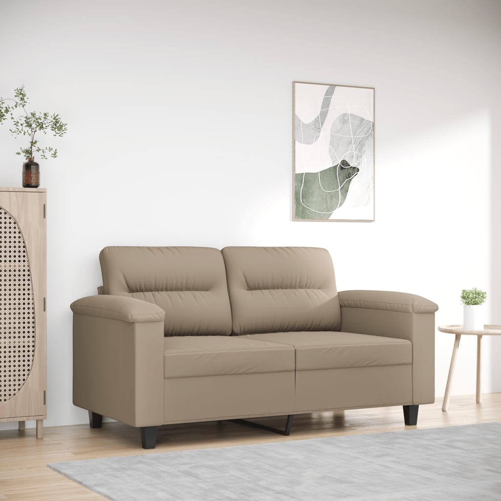 14: vidaXL 2-personers sofa 120 cm mikrofiberstof gråbrun