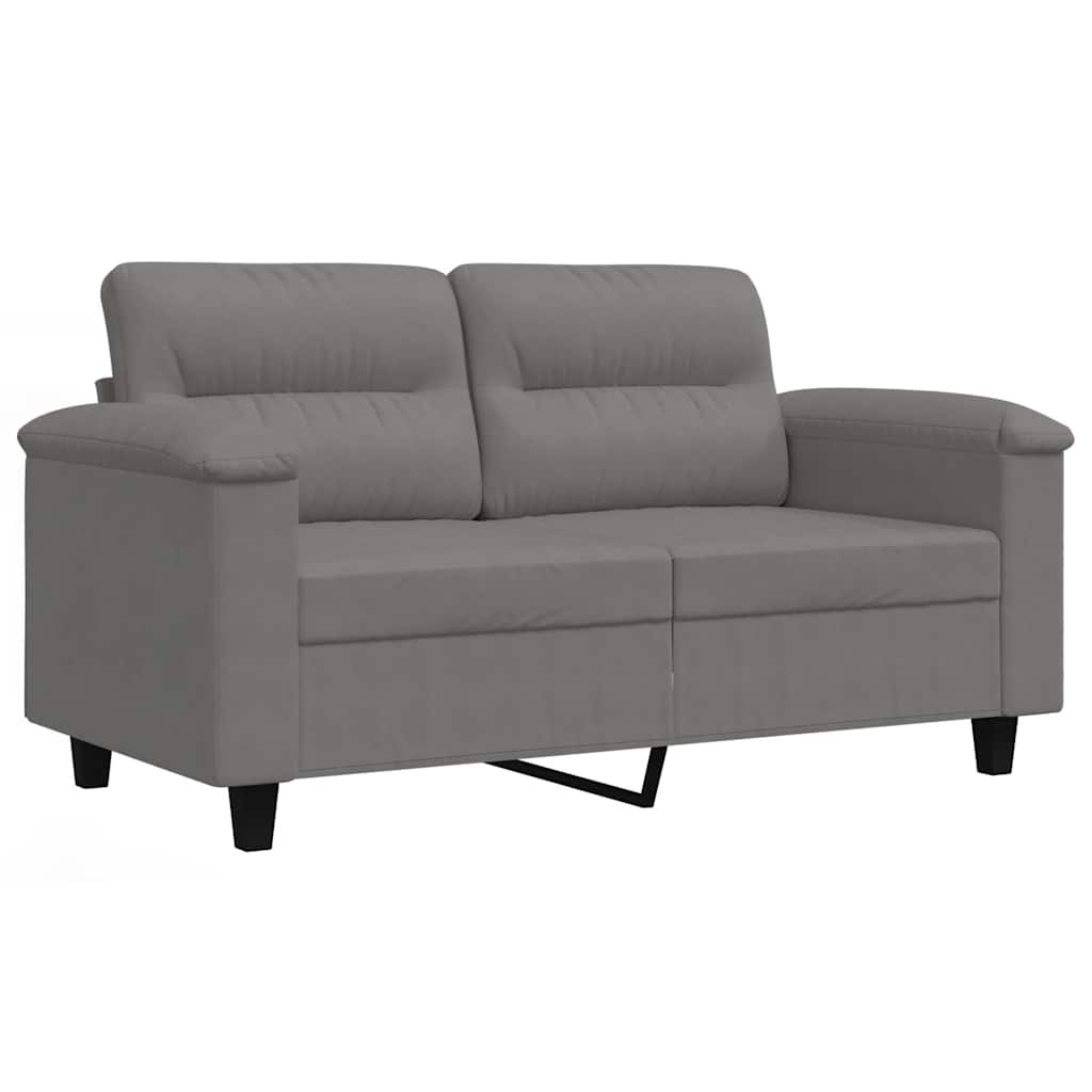 Thumbnail - vidaXL 2-Sitzer-Sofa Dunkelgrau 120 cm Mikrofasergewebe