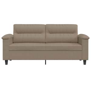 2místná pohovka taupe 140 cm tkanina z mikrovlákna - obrázek 3