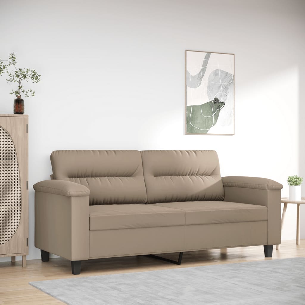 2-Sitzer-Sofa Taupe 140 cm Mikrofasergewebe kaufen