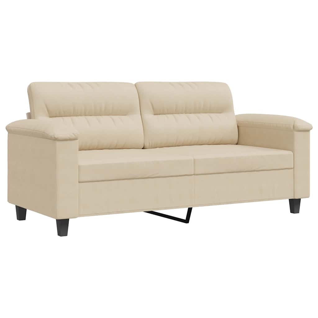 Thumbnail - vidaXL 2-Sitzer-Sofa Creme 140 cm Mikrofasergewebe