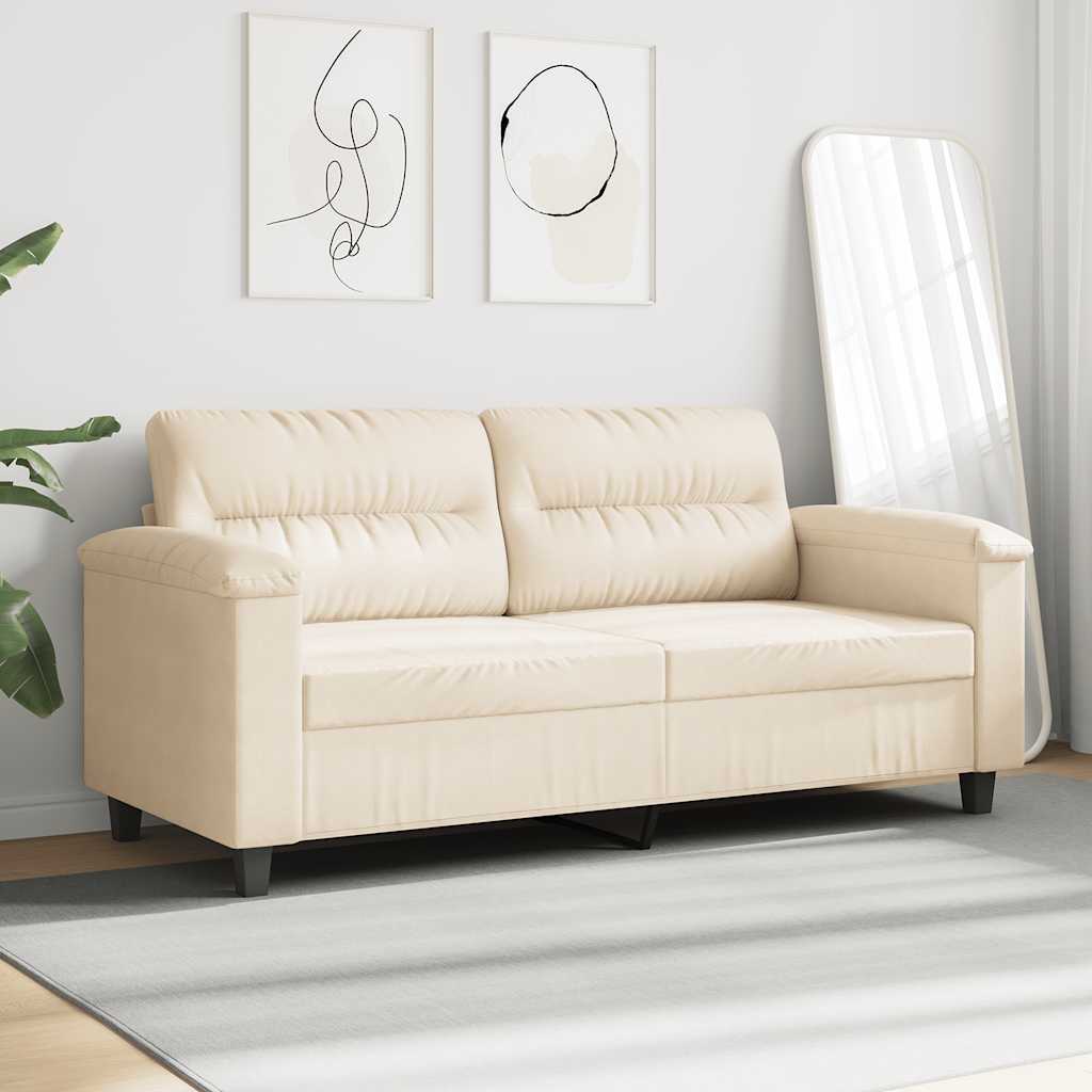 Thumbnail - vidaXL 2-Sitzer-Sofa Beige 140 cm Mikrofasergewebe