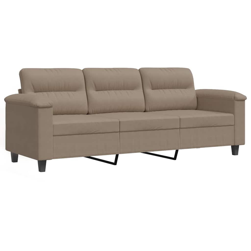 Thumbnail - vidaXL 3-Sitzer-Sofa Taupe 180 cm Mikrofasergewebe