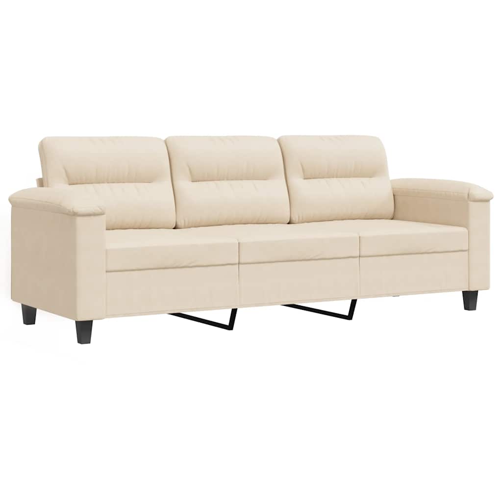 Thumbnail - vidaXL 3-Sitzer-Sofa Beige 180 cm Mikrofasergewebe