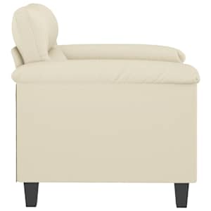 Křeslo krémové 60 cm umělá kůže - obrázek 4