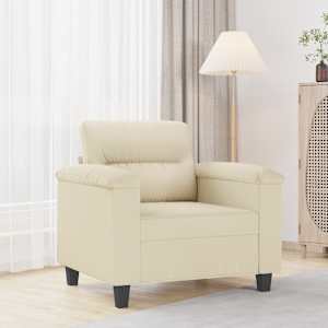 Fotelj krem 60 cm umetno usnje