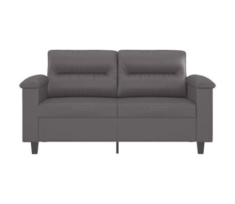 vidaXL 2-osobowa sofa, szary, 120 cm, sztuczna skóra