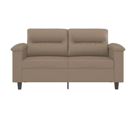 vidaXL Tweezitsbank 120 cm kunstleer cappuccinokleurig