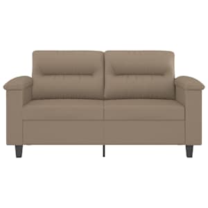vidaXL Tweezitsbank 120 cm kunstleer cappuccinokleurig