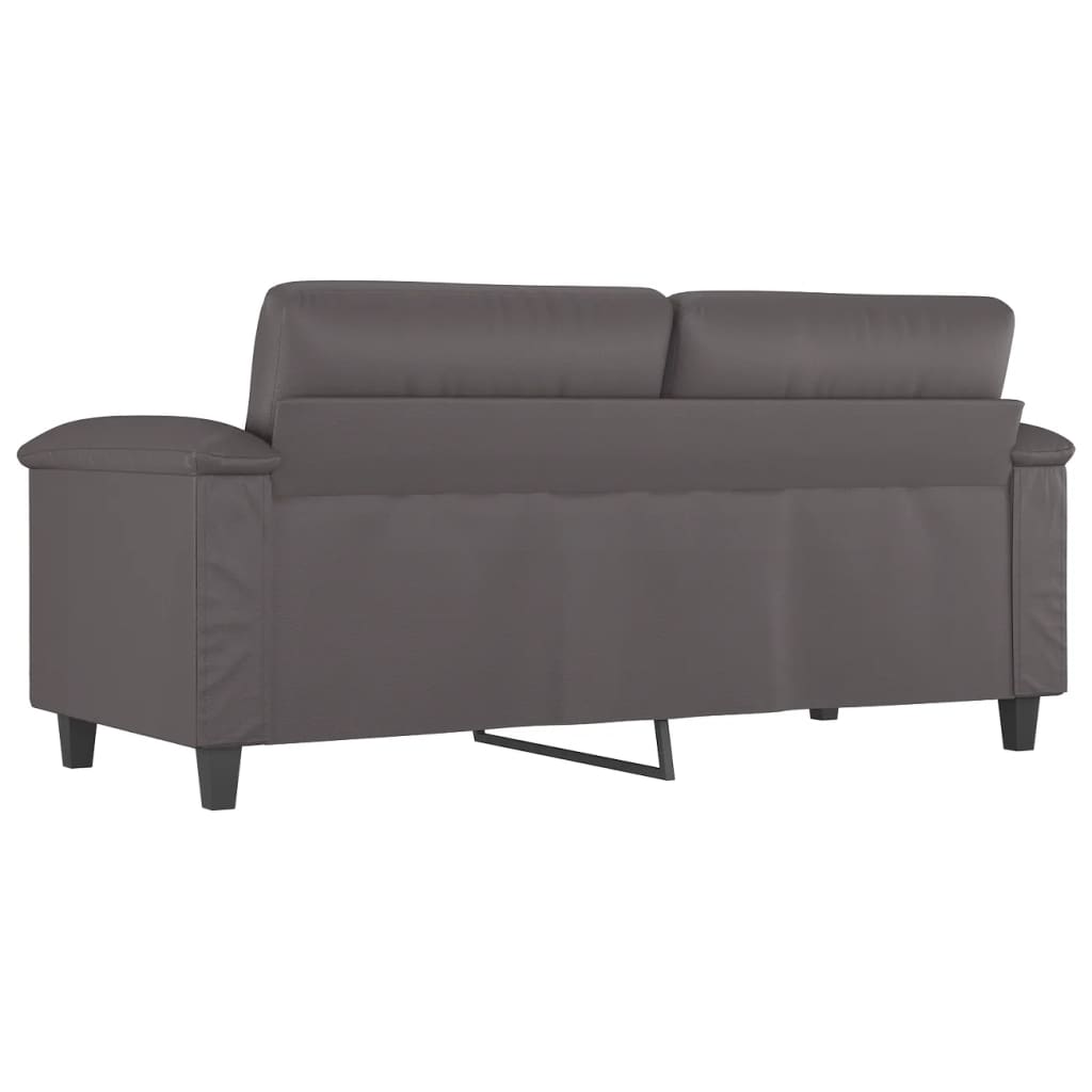 vidaXL Tweezitsbank 140 cm kunstleer grijs, foto 4