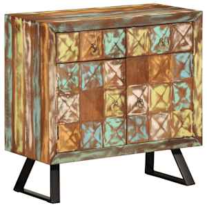 vidaXL kummut, mitmev&auml;rviline, 70x35x70 cm, taastatud puit