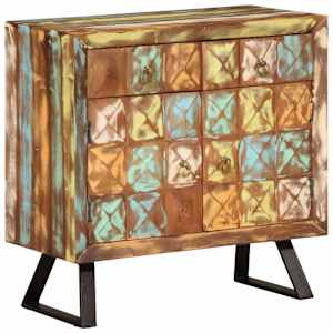 Komoda vícebarevná 70x35x70 cm masivní recyklované dřevo - obrázek 13