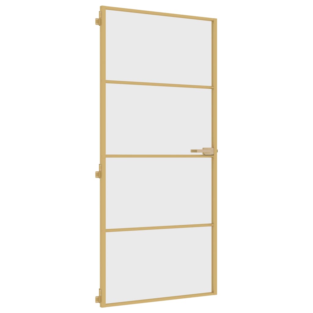 Ușă interioară Slim auriu 93×201,5cm sticlă securizată/aluminiu