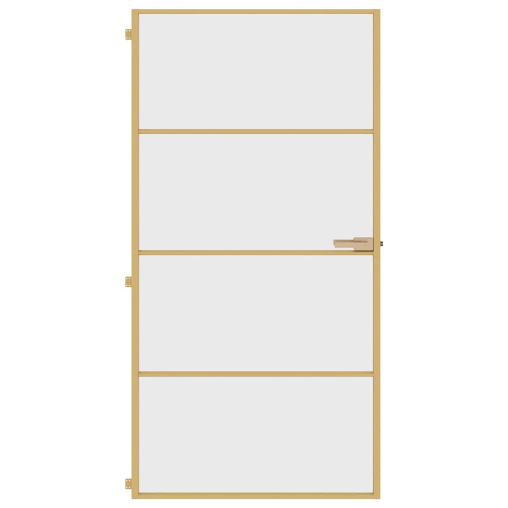 Thumbnail - vidaXL Innentür Schlank Golden 102,5x201,5 cm Hartglas und Aluminium