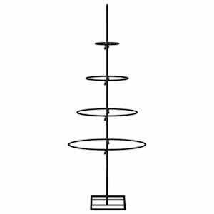 Kovový vánoční stromeček pro dekorace černý 60 cm - obrázek 4