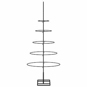 Kovový vánoční stromeček pro dekorace černý 90 cm - obrázek 4