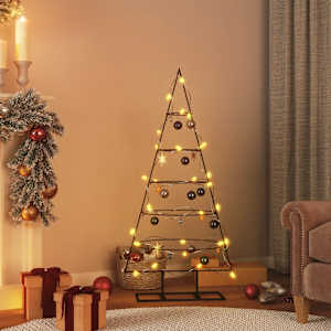 Kovinska novoletna jelka za dekoracijo črna 125 cm