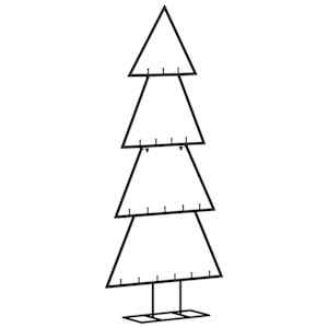 Kovový vánoční stromeček pro dekorace černý 90 cm - obrázek 2