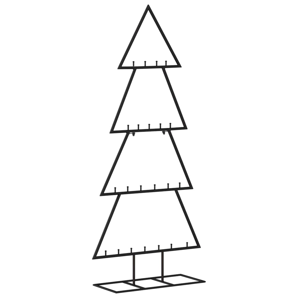 Image of vidaXL Metal Christmas Tree for Decoration Black 125 cm