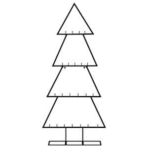 Kovový vánoční stromeček pro dekorace černý 125 cm - obrázek 3