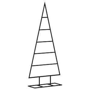 Kovový vánoční stromeček pro dekorace černý 90 cm - obrázek 2