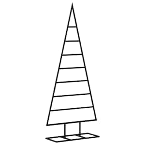 Kovový vánoční stromeček pro dekorace černý 125 cm - obrázek 2