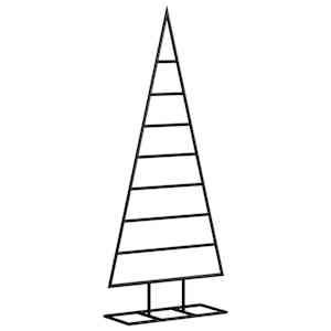 Kovový vánoční stromeček pro dekorace černý 125 cm - obrázek 5