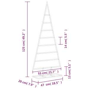 Kovový vánoční stromeček pro dekorace černý 125 cm - obrázek 7