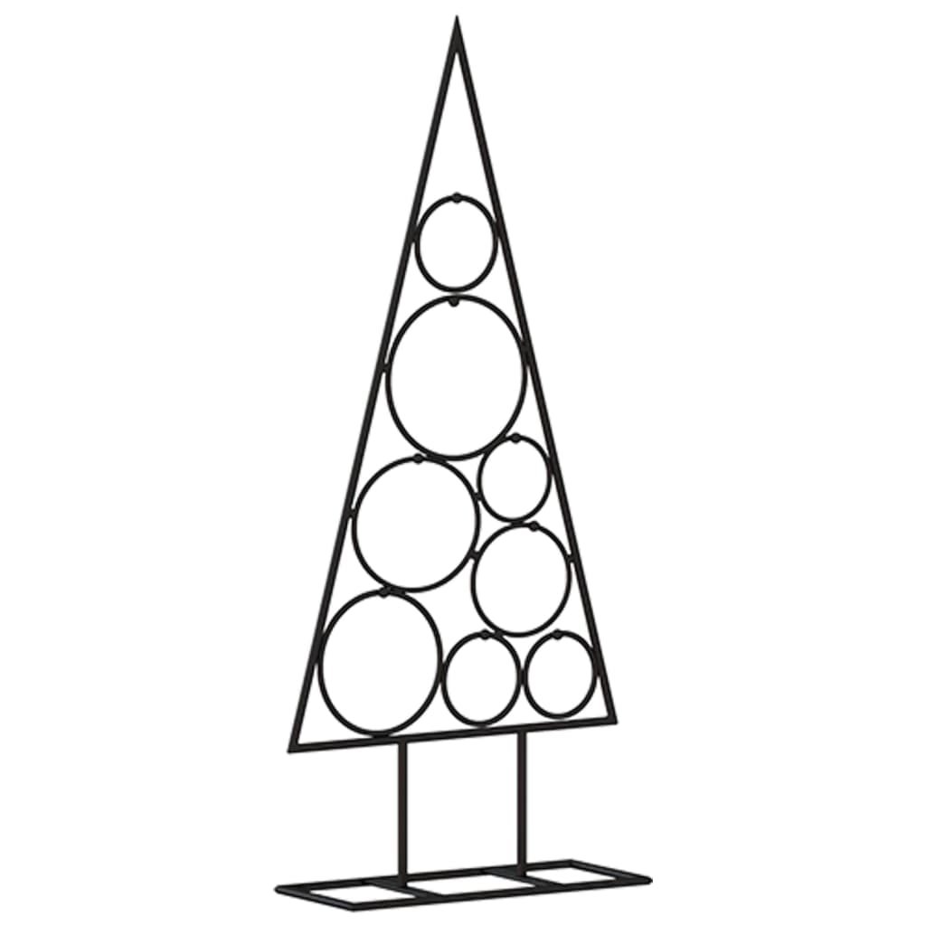 Image of vidaXL Metal Christmas Tree for Decoration Black 60 cm