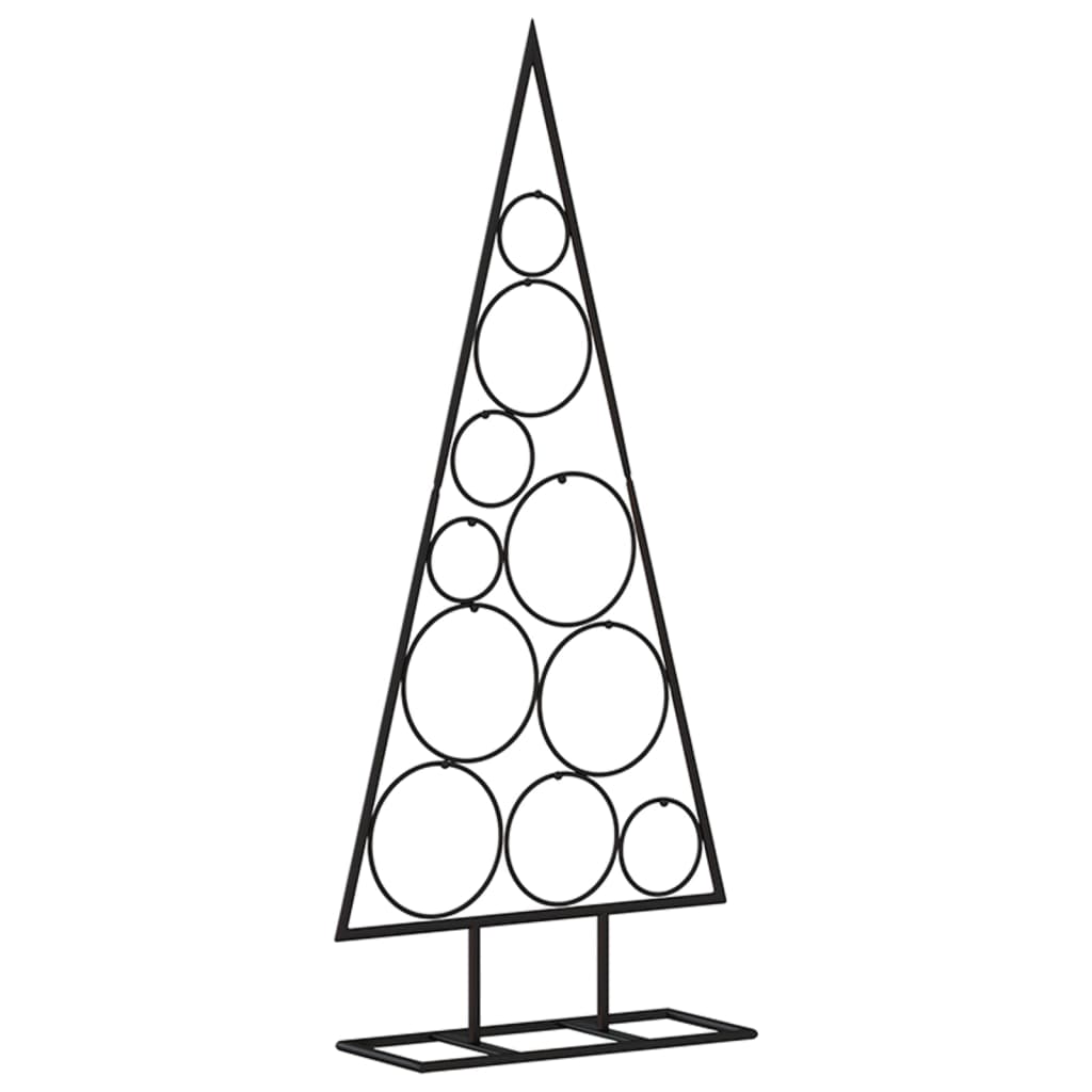Image of vidaXL Metal Christmas Tree for Decoration Black 90 cm