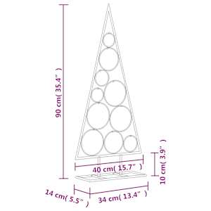 Kovový vánoční stromeček pro dekorace černý 90 cm - obrázek 7