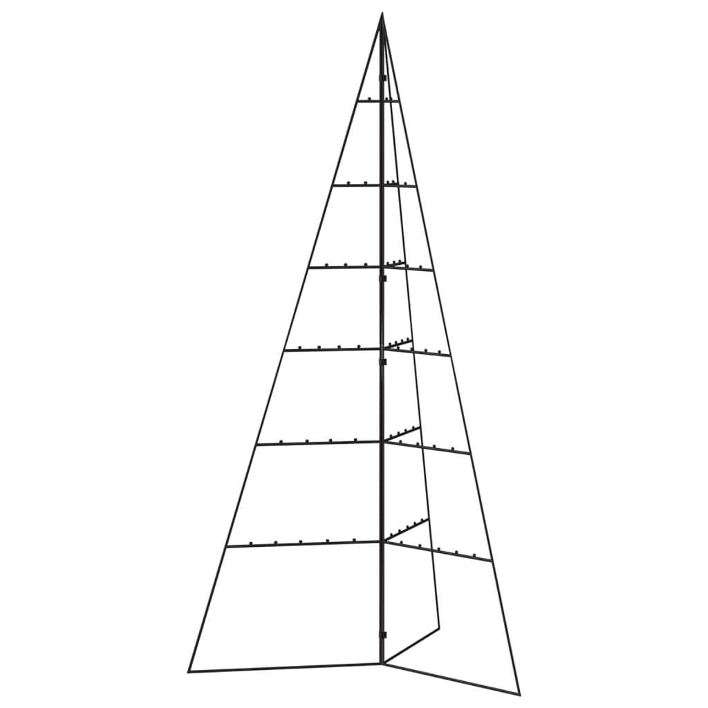Image of vidaXL Metal Christmas Tree for Decoration Black 140 cm