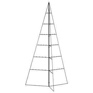 Kovový vánoční stromeček pro dekorace černý 140 cm - obrázek 4