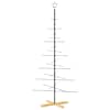 vidaXL metallist kunstkuusk puidust alusega, must, 180 cm