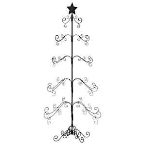 Kovový vánoční stromeček pro dekorace černý 150 cm - obrázek 5