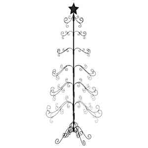 Kovový vánoční stromeček pro dekorace černý 180 cm - obrázek 5