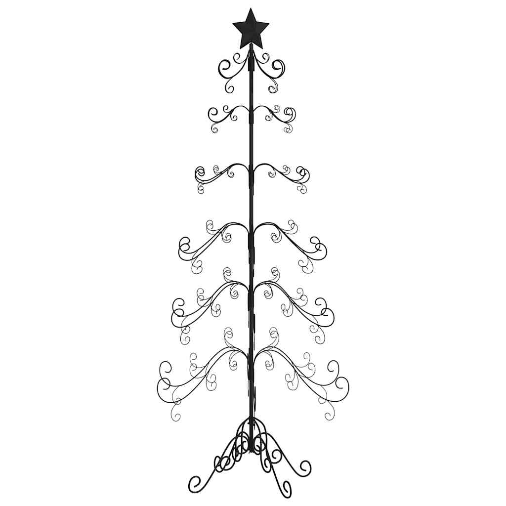 Metallinen Koristejoulukuusi Musta 215 Cm Tavarakartano
